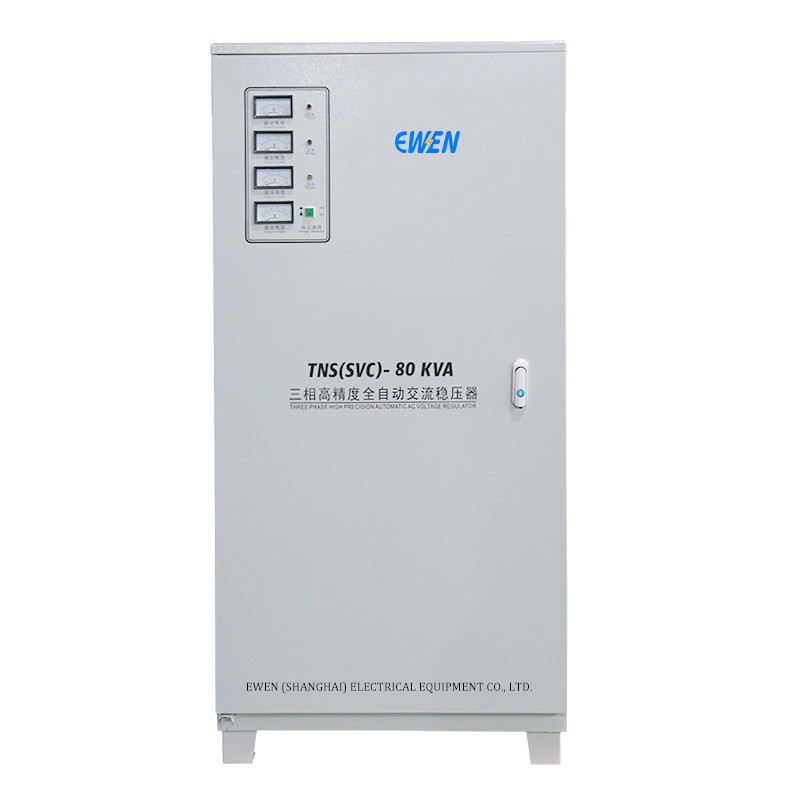 80KVA Stabilizzatore di tensione industriale a tre fasi Regolatore automatico di tensione 380VAC 400VAC con servomotore